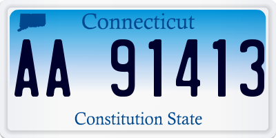 CT license plate AA91413