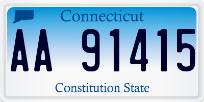 CT license plate AA91415