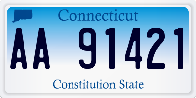 CT license plate AA91421