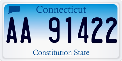 CT license plate AA91422