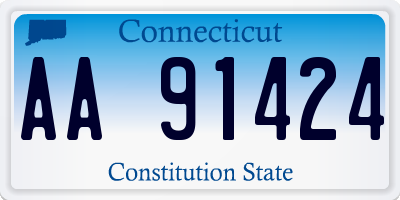 CT license plate AA91424