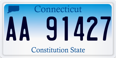 CT license plate AA91427