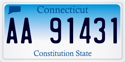 CT license plate AA91431