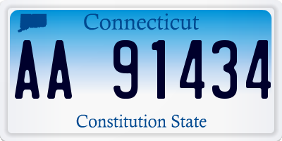 CT license plate AA91434