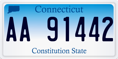 CT license plate AA91442