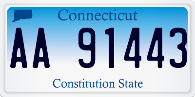 CT license plate AA91443