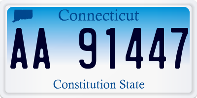 CT license plate AA91447