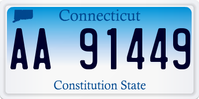 CT license plate AA91449