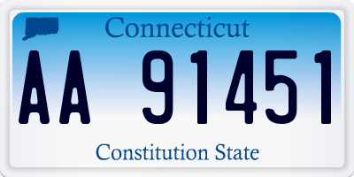 CT license plate AA91451