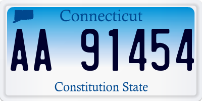 CT license plate AA91454