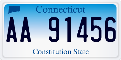 CT license plate AA91456