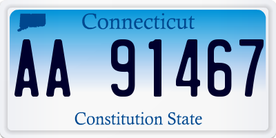 CT license plate AA91467