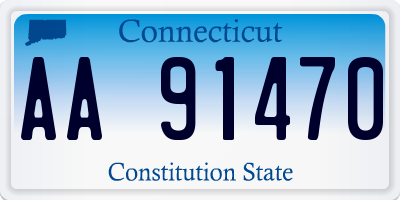 CT license plate AA91470