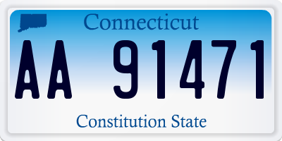 CT license plate AA91471