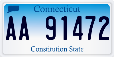 CT license plate AA91472