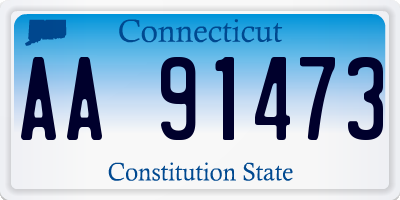 CT license plate AA91473