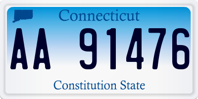 CT license plate AA91476