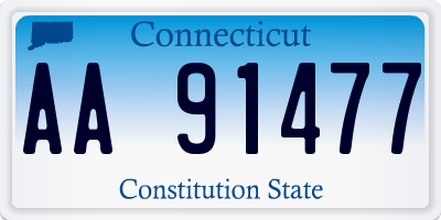 CT license plate AA91477