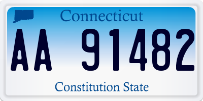 CT license plate AA91482