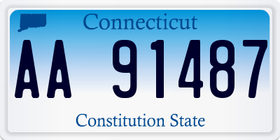 CT license plate AA91487