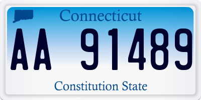 CT license plate AA91489