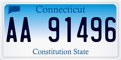 CT license plate AA91496