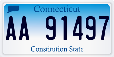 CT license plate AA91497