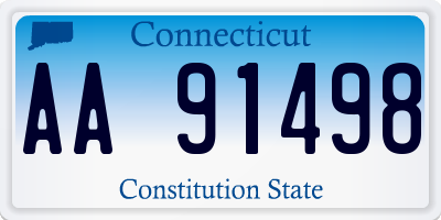 CT license plate AA91498