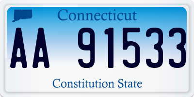CT license plate AA91533