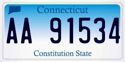 CT license plate AA91534