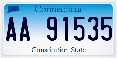 CT license plate AA91535