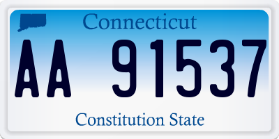 CT license plate AA91537
