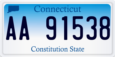 CT license plate AA91538