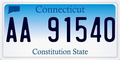 CT license plate AA91540