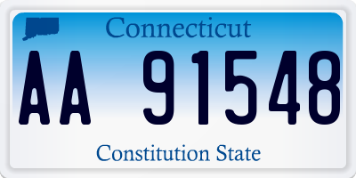 CT license plate AA91548