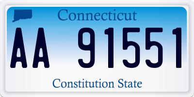 CT license plate AA91551