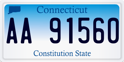 CT license plate AA91560