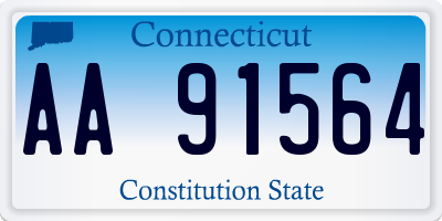 CT license plate AA91564