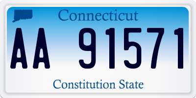 CT license plate AA91571