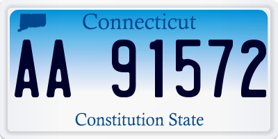 CT license plate AA91572