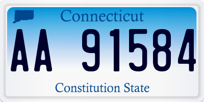 CT license plate AA91584