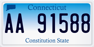 CT license plate AA91588