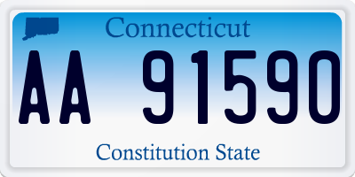 CT license plate AA91590