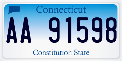 CT license plate AA91598