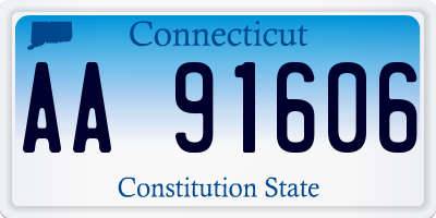 CT license plate AA91606