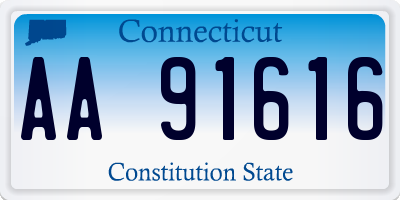 CT license plate AA91616