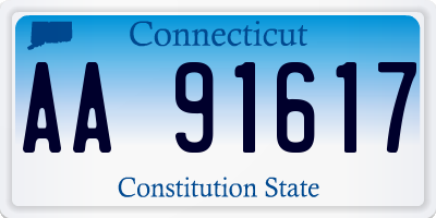 CT license plate AA91617