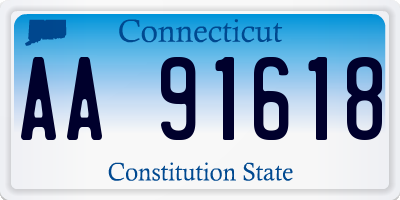 CT license plate AA91618