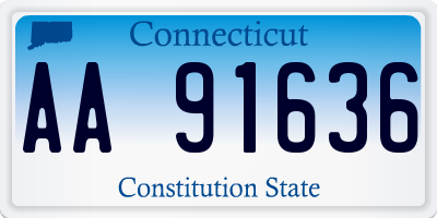 CT license plate AA91636