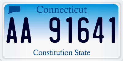 CT license plate AA91641
